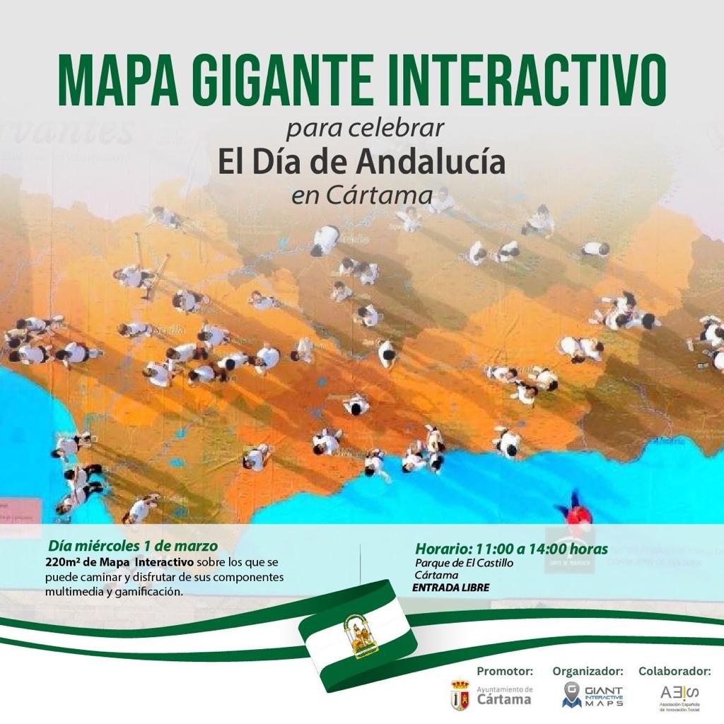 Cártama contará con un mapa gigante interactivo de Andalucía para celebrar el día de la región